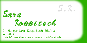 sara koppitsch business card